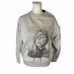 Anine Bing Ramona sweatshirt XS gray long sleeve women’s size xsmall ab x to EUC